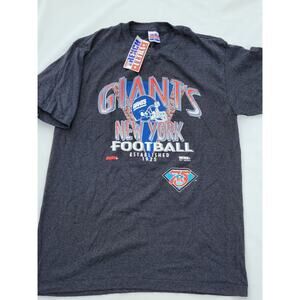 Vintage New York Giants 75th Anniversary of Football Trench Label T-Shirt Siz XL